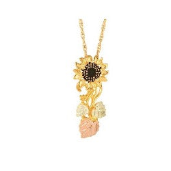 Black Hills Gold Sunflower Necklace