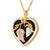 Black Hills Gold or Silver Onyx Heart Necklace