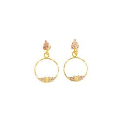 Black Hills Gold Hoop Earrings