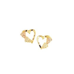 Black Hills Gold Baby Heart Earrings (G3183)