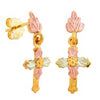 Black Hills Gold Cross  Earrings