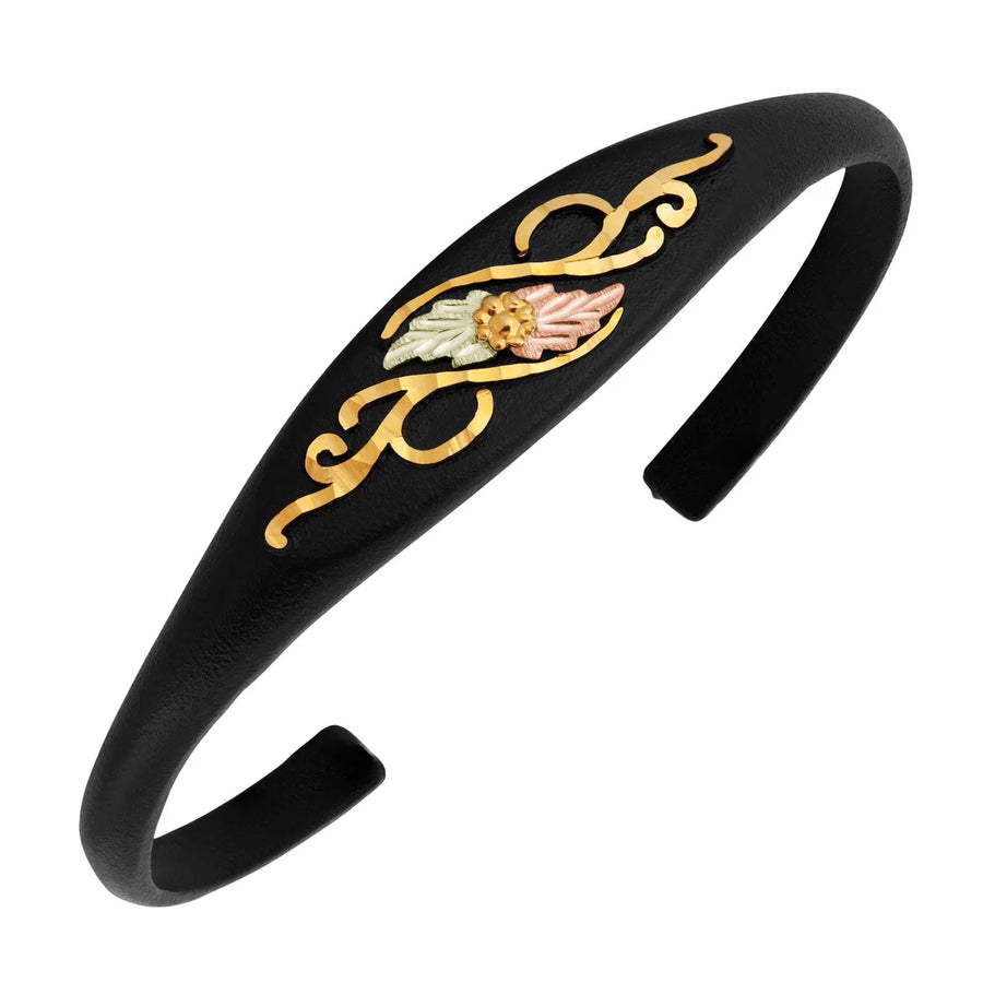 Black Hills Gold Black Alloy Bangle Bracelet 2G8371 Jewelry