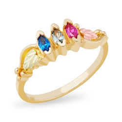 Yellow Gold Mothers Ring Stones Gold Black Hills Gold Mother's
