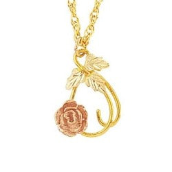 Black Hills Gold Rose Necklace