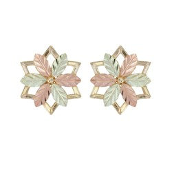 Black Hills Gold Floral Star Earrings