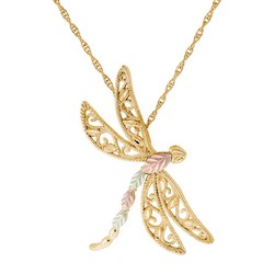 Black Hills Gold Dragonfly Necklace