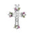 Black Hills Gold or Silver Birthstone Cross Necklace - 2 to 7 stones