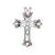 Black Hills Gold or Silver Birthstone Cross Necklace - 2 to 7 stones