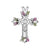 Black Hills Gold or Silver Birthstone Cross Necklace - 2 to 7 stones