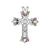 Black Hills Gold or Silver Birthstone Cross Necklace - 2 to 7 stones