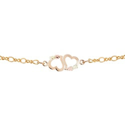 Black Hills Gold Double Heart Anklet