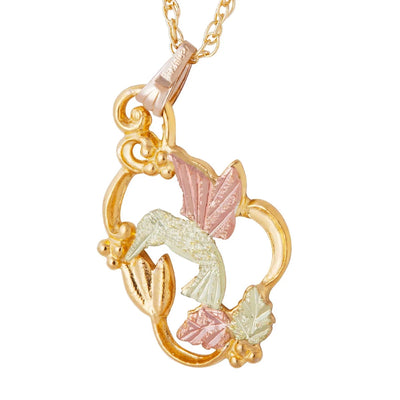 Black Hills Gold Dangle Hummingbird Earrings / Necklace (GL01593 / GL03533)
