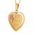 Gold Heart Picture Locket - I Love You