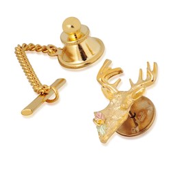 Black Hills Gold Deer Tie Tack or Pin