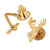 Black Hills Gold Deer Tie Tack or Pin