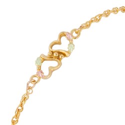 Black Hills Gold Heart Ankle Bracelet