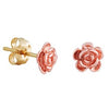 Red Gold Rose Earrings (2GLA193P)