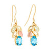 Black Hills Gold Light Blue Topaz Dangle Earrings (2GLER1970-404)