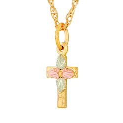 Black Hills Gold Childs Cross Necklace (GLM611/13)