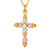 Black Hills Gold Cross Diamond Necklace