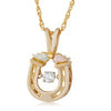 Gold Horseshoe Diamond Necklace (2GLPE3802X)
