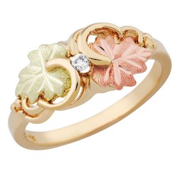 Gold Leaf Diamond Ring