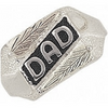 Black Hills Gold Antiqued Silver Dads Ring (MR1370ANT)