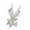 Black Hills Gold Silver Eagle Necklace (MR2249)