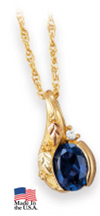 Black Hills Gold Sapphire and Diamond Necklace (G2880DCRSA)