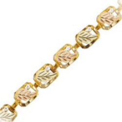 Black Hills Gold White CZ Bracelet