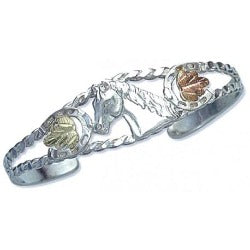 Black Hills Gold Silver Horse Bracelet