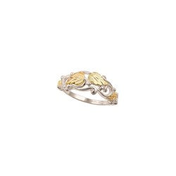 Black Hills Gold Silver Leaf Ring