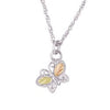 Black Hills Gold Silver Butterfly Necklace (2MR20097)