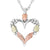 Black Hills Gold Silver Heart Necklace