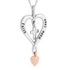 Black Hills Gold Silver Heart Cross Necklace (2MR20187)