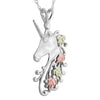 Black Hills Gold Silver Unicorn Necklace (2MR20383)