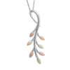 Black Hills Gold Sterling Silver Leaf Necklace (MR20567)