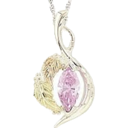 Black Hills Gold Silver Lavender CZ Necklace