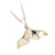 Black HIlls Gold Silver Whale Tail Necklace