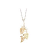 Black Hills Gold Silver Leaf Necklace