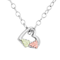Black Hills Gold or Sterling Silver Heart Child's Necklace (2MR2553 / 2G2553)