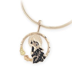 Buffalo Multi-Pendant Necklace Gold and Silver-Finish Brass, Black