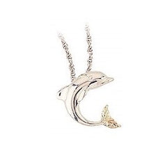 12k shops gold dolphin pendant