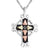 Black Hills Gold Antiqued Silver Cross Necklace