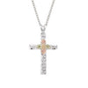 Black Hills Gold Silver Cross Necklace (2MR273)