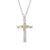 Black Hills Gold Silver Cross Necklace