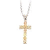 Black Hills Gold Silver Cross Necklace (MR276)