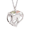 Silver Horse Heart Necklace (2MR2817)