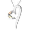Black Hills Gold Silver Open Heart Necklace (2MR2871)