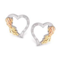 Black Hills Gold Sterling Silver Heart Earrings